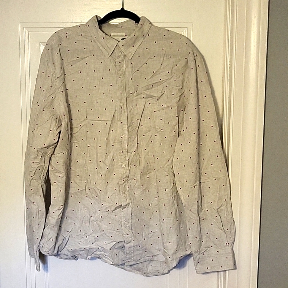 Grey Long Sleeve Button Up